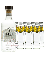 Jinzu Gin (41,3 % Vol., 0,7l) & 7 x Schweppes Indian Tonic (0,2l) inkl. 0,70 € Pfand