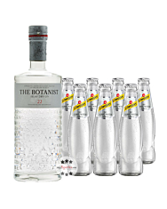 The Botanist Islay Dry Gin (46 % Vol., 0,7l) & 7 x Schweppes Dry Tonic (0,2l) inkl. 0,70 € Pfand