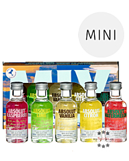 Absolut Five Set mit 5 Flavoured Vodka Miniaturen Probierset / 40 % Vol. / 5 x 0,05 Liter-Flasche in Box