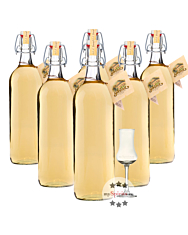 Prinz: Alte Haselnuss Kombi / 41 % Vol. / 6 x 1,0 Liter-Flasche + 1 x mySpirits Schnapskelch