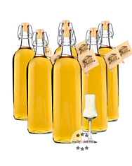 Prinz: Alte Kirsche Kombi / 41 % Vol. / 6 x 1,0 Liter-Flasche + 1 x mySpirits Schnapskelch