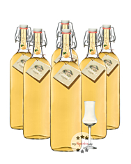 Prinz: Alte Williamsbirne Kombi / 41 % Vol. / 3 x 1,0 Liter-Flaschen + 1 x mySpirits-Schnapskelch