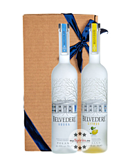 Geschenk-Set: Belvedere Vodka (40 % Vol. / 0,7 L) + Belvedere Citrus Vodka (40 % Vol. / 0,7 L) in Geschenkbox