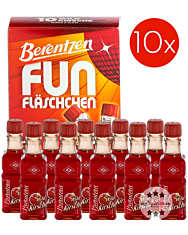 Berentzen Fun Wildkirsch Likör in PET / 16% Vol. / 10 x 0,02 Liter-Flasche