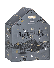 Dolomiti Alpenfeinkost Schnaps Adventskalender 2022 / 16 – 42 % Vol. / 19 x 0,02 L und 6 x 0,04 L in Deko-Box