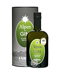 Farny: Alpen-Gin Allgäuer Dry Gin / 46 % Vol. / 0,5 Liter-Flasche