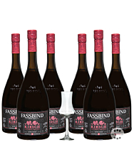 Fassbind: 6 x Alte Kirsche - Vieille Cerise / 40 % Vol. / 6 x 0,7 Liter + mySpirits Schnapskelch