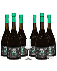 Fassbind: 6 x Alte Birne - Vieille Poire / 40% Vol. / 6 x 0,7 Liter + mySpirits Schnapskelch