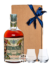 Geschenkset Don Papa Baroko / 40 % vol / 0,7 l + 2x mySpirits Nosing-Glas in Geschenkschachtel