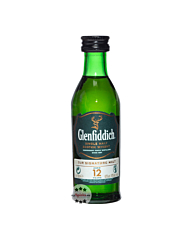 Glenfiddich 12 Jahre Single Malt Scotch Whisky Miniatur / 40 % Vol. / 0,05 Liter-Flasche in Geschenkdose