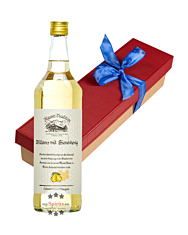 Hauser Geschenk-Set Williams-Birnen-Schnaps mit Honig / 35 % vol. / 1,0 Liter-Flasche in Geschenk-Schachtel