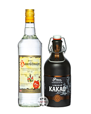 Prinz-Set: Hausschnaps + Nobilant Kakao / 34 + 37,7 % vol / 1,0 l + 0,5 l