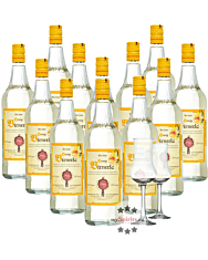 12 x Prinz Honig Birnerla / 34 % Vol. / 12 x 1,0 Liter-Flasche + 2 x gratis mySpirits-Schnapskelch