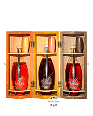 Marzadro Collezione Grappa Affina / 40,5 & 43 & 46,5 % Vol. / 3 x 0,35 Liter-Flaschen in Holzschatulle