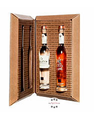 Marzadro Set "Libreria Marzadro E" Grappa Trentina Tradizionale & Diciotto Lune / 41 % Vol. / 2 x 0,2 Liter