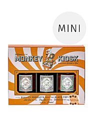 Monkey Kiosk Gin Miniaturen-Probierset / 29 - 47 % Vol. / 5 x 0,05 Liter-Flaschen in Deko-Box