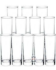 12 x mySpirits Longdrinkglas mit mySpirits-Logo im Boden / ca. 305 ml / Ø ca. 6 cm / H: ca. 16,5 cm