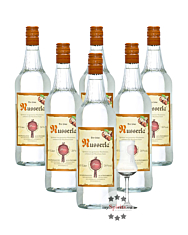 6 x Prinz Nusserla / 34 % Vol. / 6 x 1,0 Liter-Flasche + 1 x gratis mySpirits-Schnapskelch