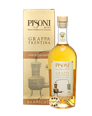 Pisoni Grappa Trentina Gewürztraminer Barricata / 45 % Vol. / 0,7 Liter-Flasche