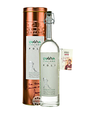 Poli UvaViva Italiana di Poli – Traubenbrand / 40 % Vol. / 0,7 Liter-Flasche in Geschenkdose