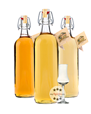 Prinz: Alte Sorten Lieblinge im 3er Set / 41 % vol / 3 x 1 Liter-Flasche + 1 x mySpirits Schnapskelch