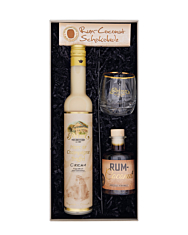 Prinz Geschenk-Set Frauenkränzchen - Prinz Marc de Champagne-Trüffel-Likör & Likör mit Inländerrum / 15 & 40 % / 1 x 0,5 & 1 x 0,2 in Deko-Box