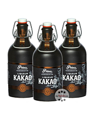 3 x Prinz Nobilant Kakao Liqueur / 37,7 % Vol. / 3 x 0,5 Liter-Flasche 