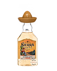 Sierra Tequila Reposado / 38 % Vol. / 0,05 Liter-PET-Flasche mit goldenem Hut