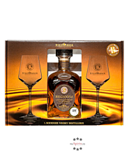 Steinhauser: Whisky Geschenkset Brigantia Classic / 43 % Vol. / 0,7 Liter-Flasche mit zwei Gläsern