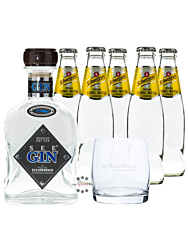 Steinhauser See Gin (48% Vol., 0,7 L) & 5 x Schweppes Indian Tonic Water (0,2 L) + 1 Tumbler inkl. 0,50€ Pfand