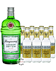 Tanqueray London Dry Gin (43,1 % Vol., 0,7 L) & 7x Fever-Tree Indian (0,2 L) inkl. 1,05 € Pfand