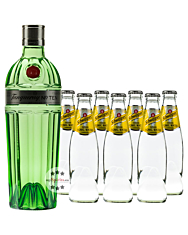 Tanqueray No. 10 Gin (47,3% Vol., 0,7 L) & 7 x Schweppes Indian Tonic (0,2 L) inkl. 0,70 € Pfand