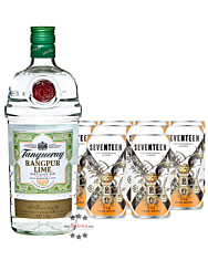 Gin Tonic Set: Tanqueray Gin Rangpur (41,3 % Vol. / 1,0 Liter) + 10 x 1724 Tonic Water (0,2 Liter) inkl. 2,50 € 