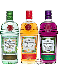 Tanqueray Set: Flor de Sevilla, Rangpur & Royale Distilled Gin / 41,3 % Vol. / 3 x 0,7 Liter-Flasche