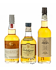 Classic Malts: Whisky Collection Gentle (Glenkinchie, Dalwhinnie, Oban) / 43 % Vol. / 3 x 0,2 L in roter Geschenkbox