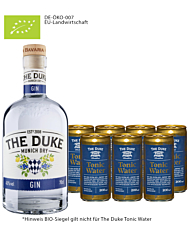 The Duke Munich Dry Gin Bio (45 % vol, 0,7l) & 7 x The Duke Tonic Water (0,2l) inkl. 1,75€ Pfand