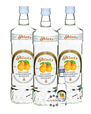 Prinz: Williams-Birnen Schnaps Kombi / 40 % Vol. / 3 x 1,0 Liter-Flasche + 1 x 0,02 Liter-Miniatur