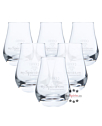 6 x mySpirits Schnapsglas - kleines Nosingglas / je Stück 4cl Eichstrich / H: ca. 8 cm