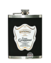Bertagnolli Flachmann Gran Grappino Riserva Grappa / 42 % vol / 0,2 Liter-Flasche aus Edelstahl