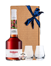 Unterthurner Geschenkset: Waldhimbeere Hauslikör Lampone (28 % vol. / 0,7 L) + 2 x kleines mySpirits-Nosingglas in Geschenkbox