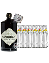 Hendrick’s Gin (44 % vol. / 1,0 Liter) & 12 x Schweppes Dry Tonic Water (0,2 Liter) inkl. 1,20 € Pfand