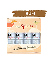 mySpirits: 4er Miniaturen-Set Rum / 38 - 45 % vol / 4 x 0,02 Liter in Deko-Box