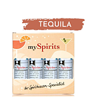 mySpirits: 4er Miniaturen-Set Tequila / 38 - 40 % vol / 4 x 0,02 Liter in Deko-Box