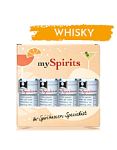 mySpirits: 4er Miniaturen-Set Whisky / 40 - 43 % vol / 4 x 0,02 Liter in Deko-Box