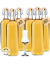 6 x Prinz Alte Marille / 41 % Vol. / 6 x 1,0 Liter + 1 x gratis mySpirits Schnapskelch