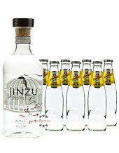 Jinzu Gin (41,3 % Vol., 0,7l) & 7 x Schweppes Indian Tonic (0,2l) inkl. 0,70 € Pfand