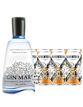 Gin Tonic Set: Gin Mare (42,7 % Vol. / 0,7 Liter) + 8 x 1724 Tonic Water (0,2 Liter) inkl. 2,00 € Pfand