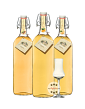 Prinz: Alte Sorten Lieblinge im 3er Set / 41 % vol / 3 x 1 Liter-Flasche + 1 x mySpirits Schnapskelch