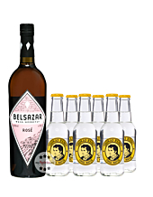 Set: Belsazar Rosé Vermouth (14,5% vol/0,75l) & 6x Thomas Henry Tonic 0,2l inkl 0,90€ Pfand