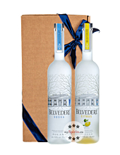 Geschenk-Set: Belvedere Vodka (40 % Vol. / 0,7 L) + Belvedere Citrus Vodka (40 % Vol. / 0,7 L) in Geschenkbox